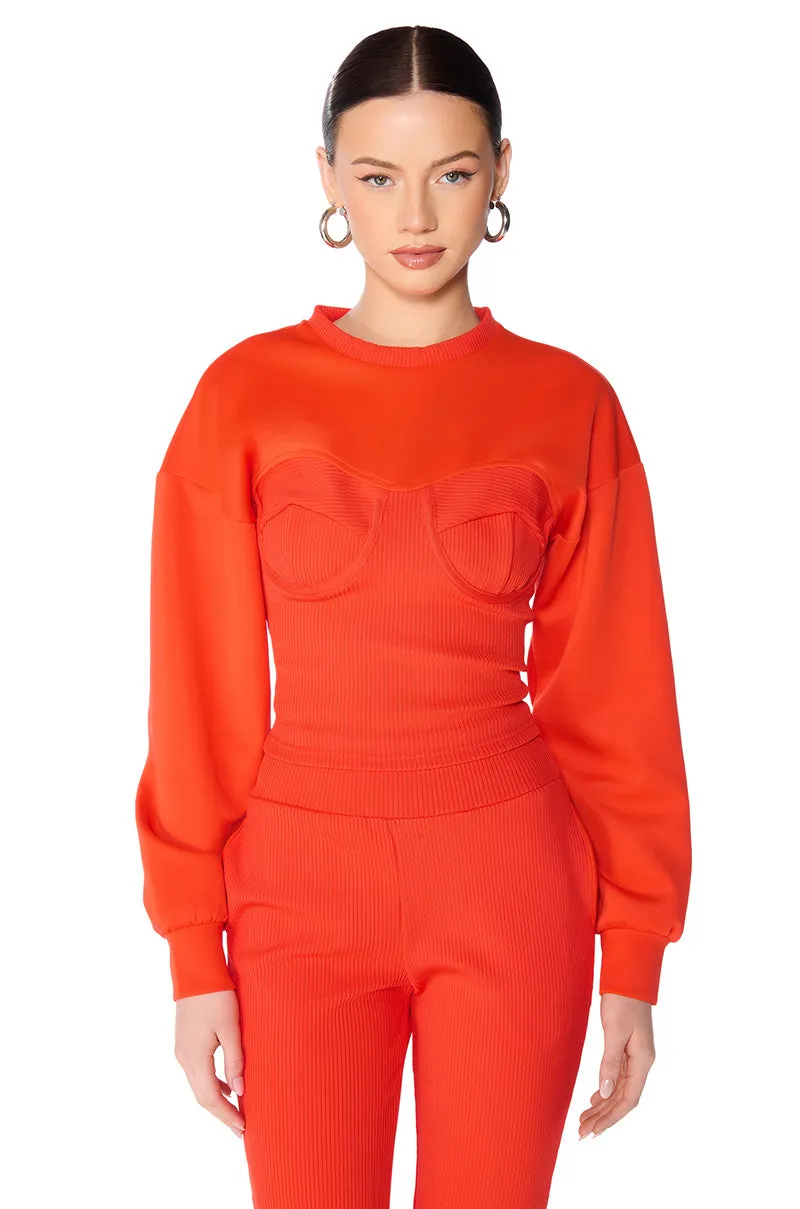 TATUM STRUCTURED FIT CREWNECK SWEATSHIRT Comfy Layer casual party