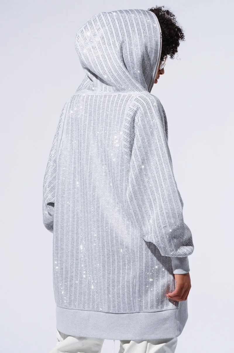 Travel Sporty TRES CHIC PASSPORT OVERSIZE ZIP UP JACKET