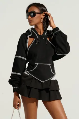 Casual Basics ON A LIGHT DAY CUT OUT TIE BACK SWEATSHIRT