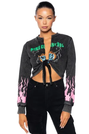 product business casual sophistication MIND CONTROL WRAP SWEATSHIRT