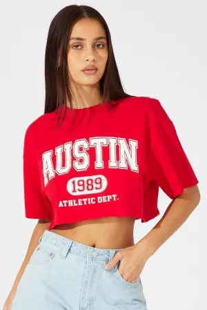 Daily Comfort Red Graphic Tee Short Sleeve