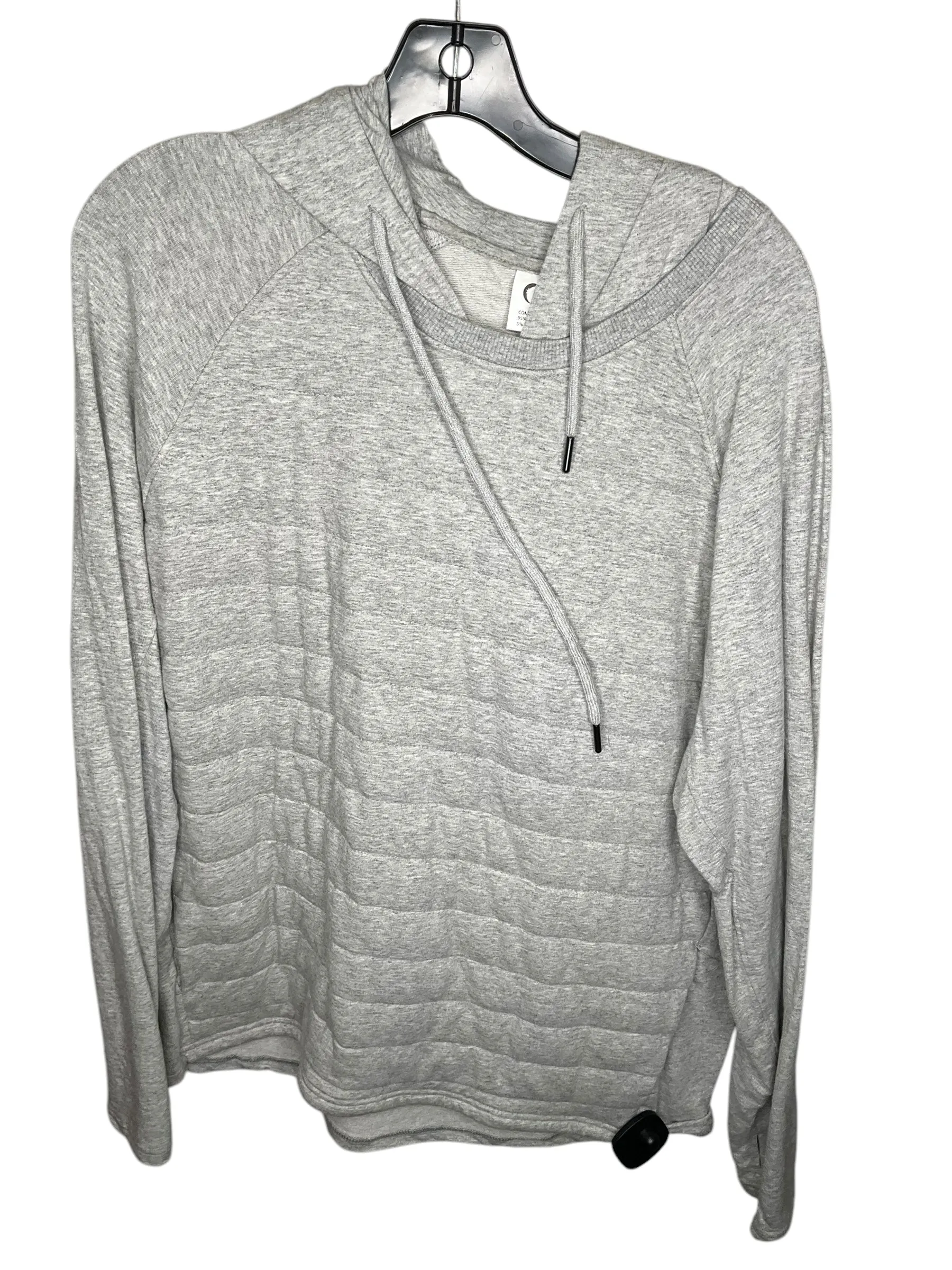 Athletic Sweatshirt Hoodie By Zyia In Grey, Size: 1x ZeroIrritationLabels