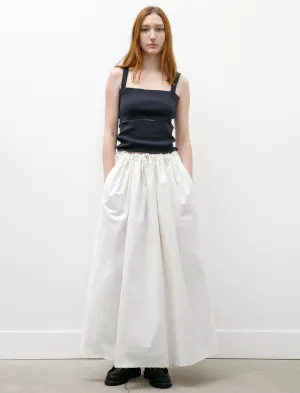 High Waist Simple Skirt Off White