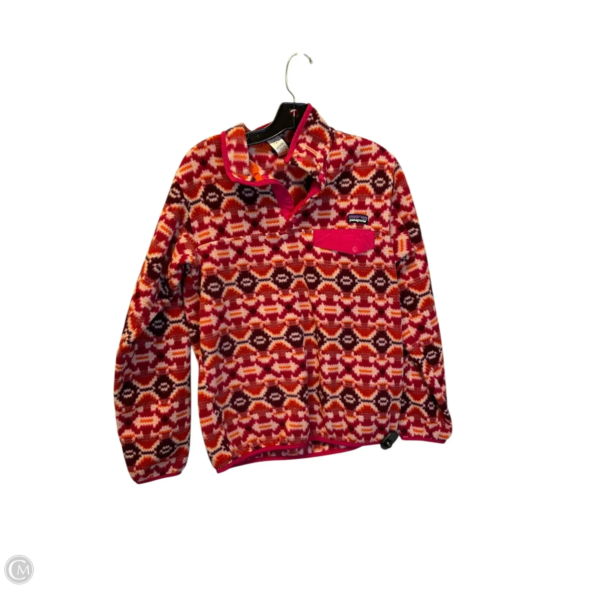 Casual Chic Sweatshirt Collar By Patagonia In Red, Size: S