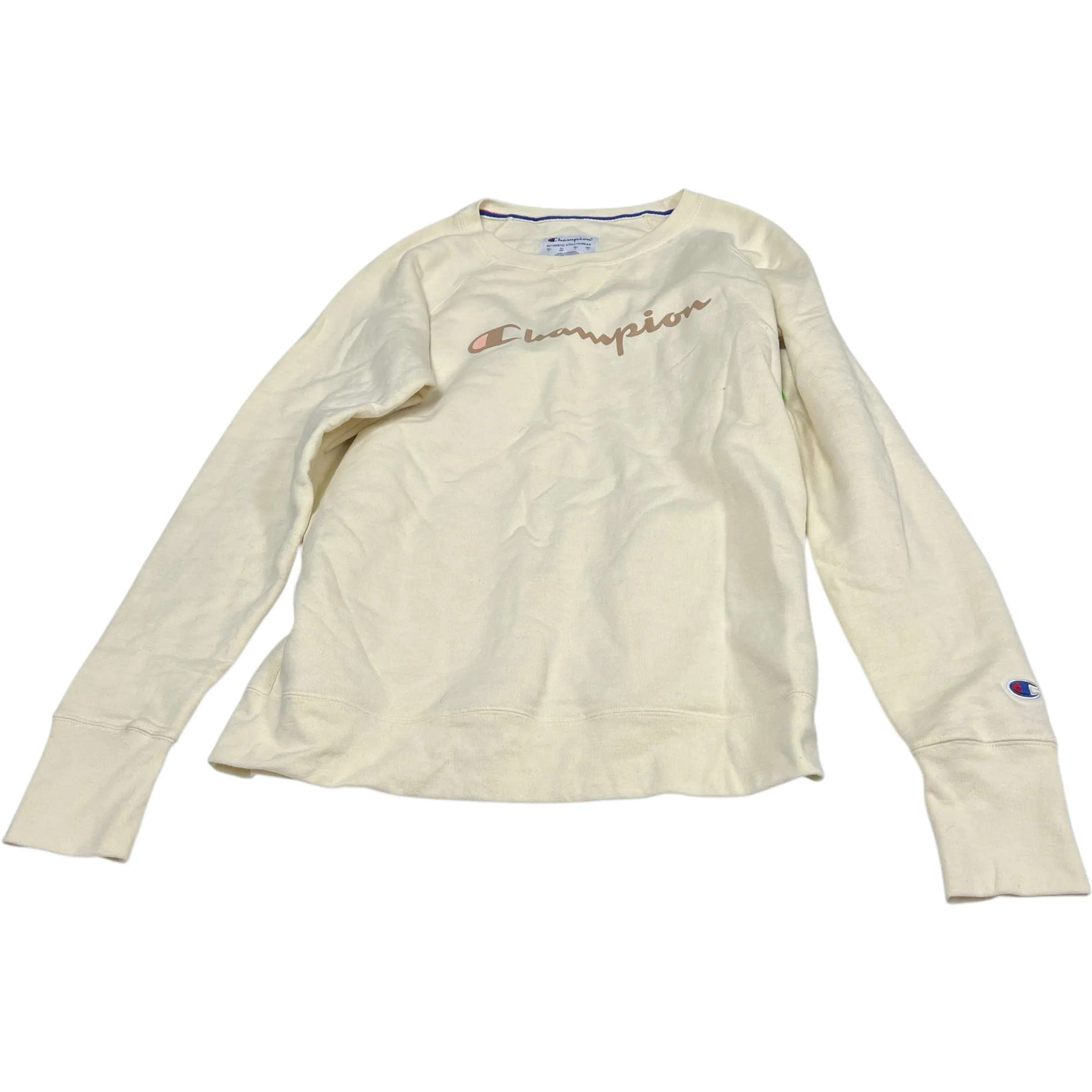 Sweatshirt Crewneck By Champion In Cream, Size: M ReflectiveDetails Strong Denim