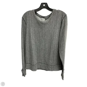 Soft Flow ThermalRegulating Fabric Athletic Sweatshirt Crewneck By Lululemon In Grey & White, Size: 10