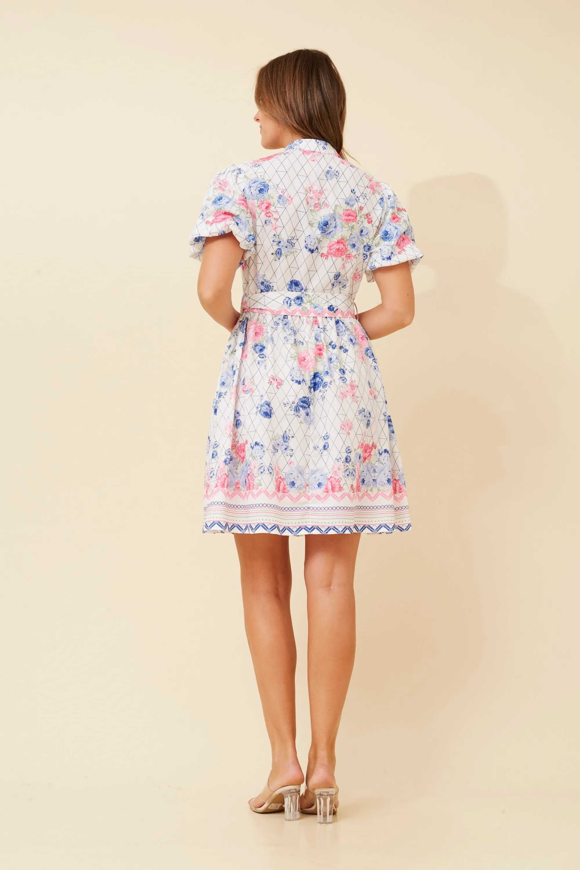 TAMSIN FLORAL DRESS Art Glow Heat Safe