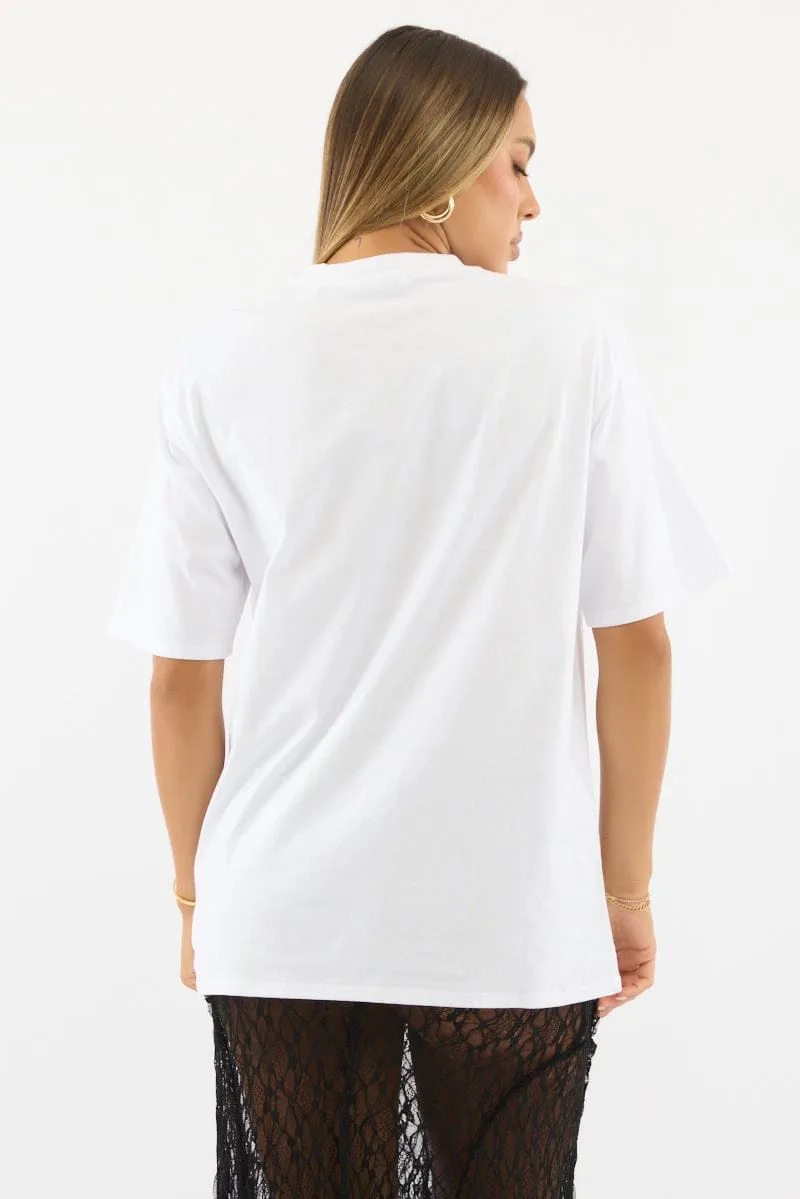 Blue Graphic Tee Short Sleeve Timeless Style Classic Layer