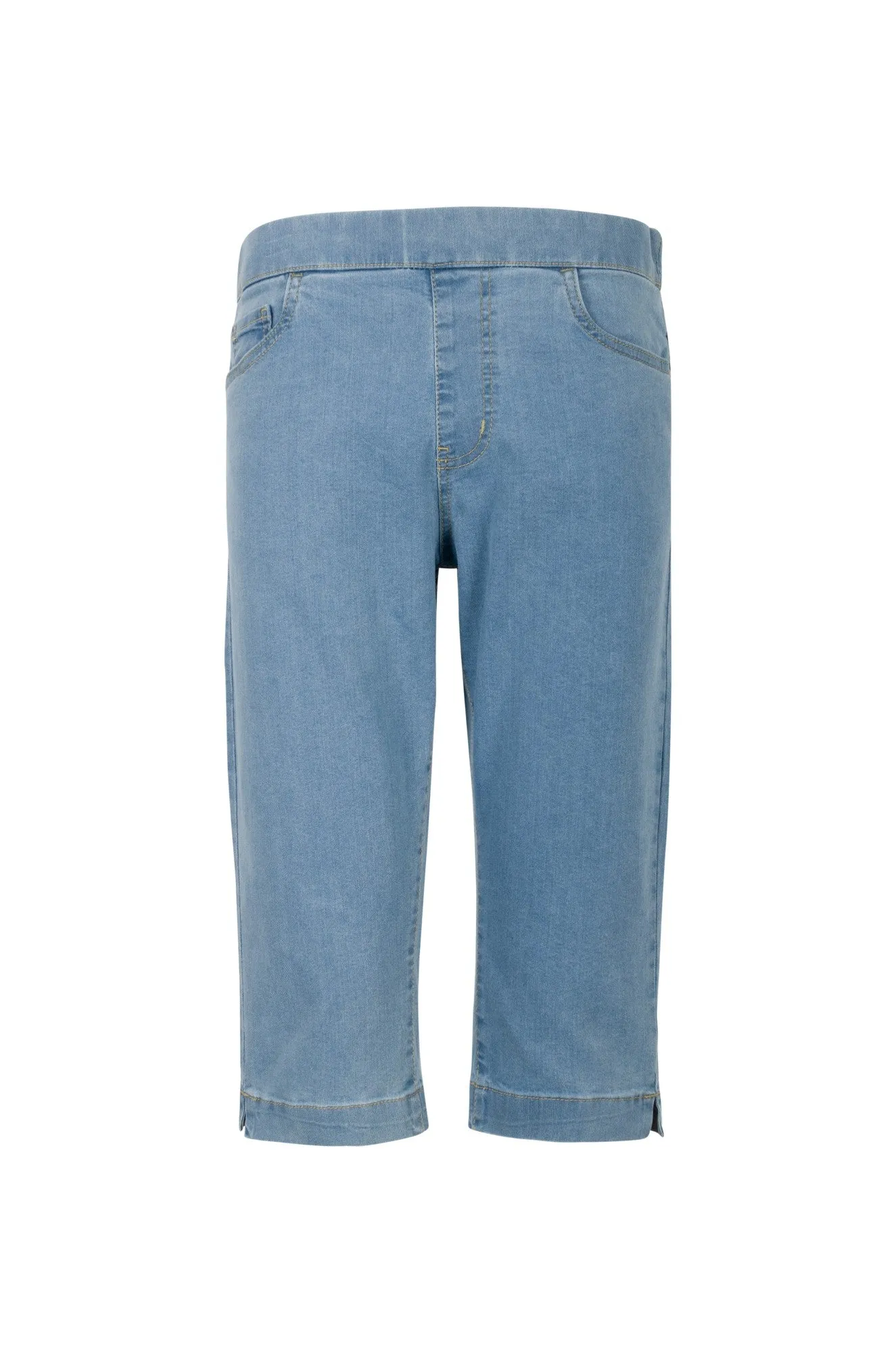Flexible Design Twin Lakes Denim Below Knee Jeans | LIGHT INDIGO | 6505A1