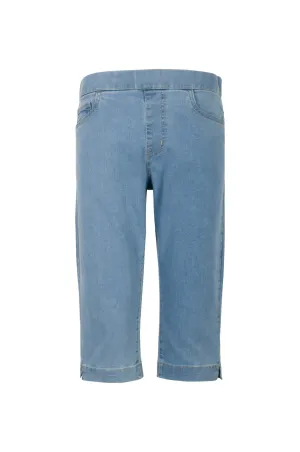 Flexible Design Twin Lakes Denim Below Knee Jeans | LIGHT INDIGO | 6505A1