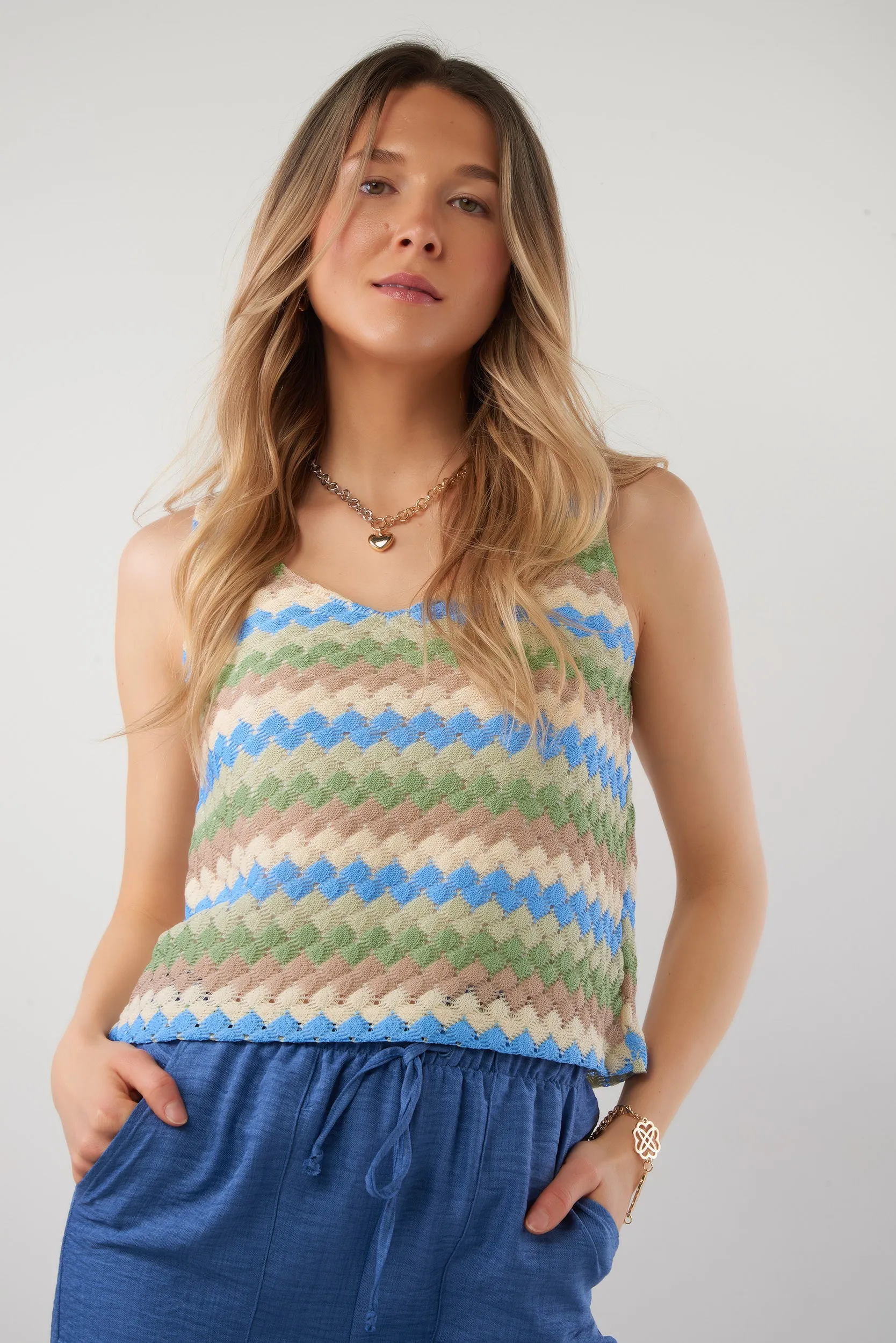 Camisole courte en crochet - MELBBA - (R-B7) Moisture Lock Barrier Tech