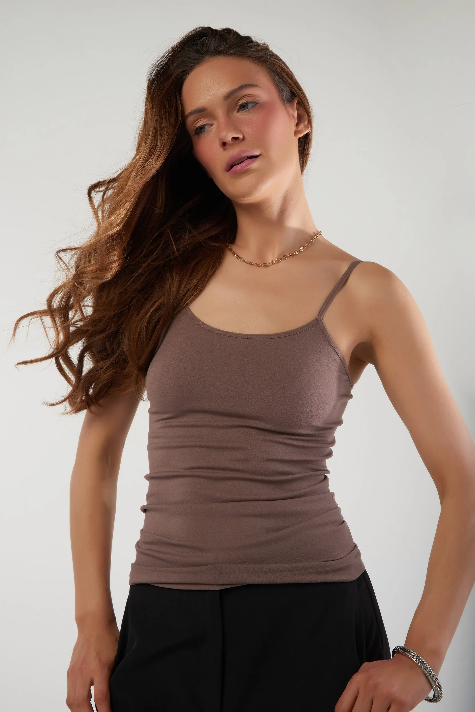Camisole longue ?? bretelles fines - T-03R - (E-B17) All Day Wear Adaptation - quick