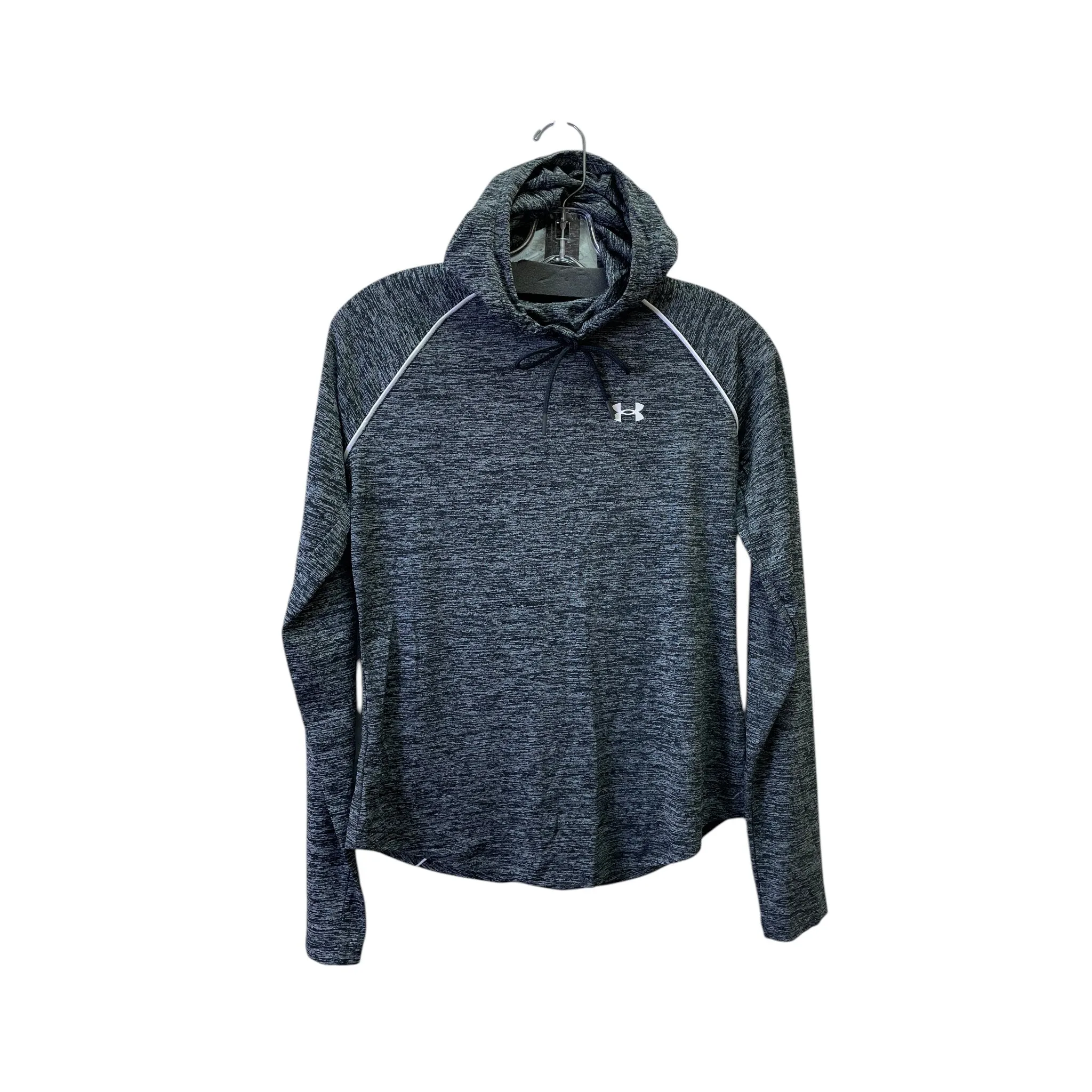 Athletic Sweatshirt Hoodie By Under Armour In Black, Size:S Breathable mesh lining Office Glam