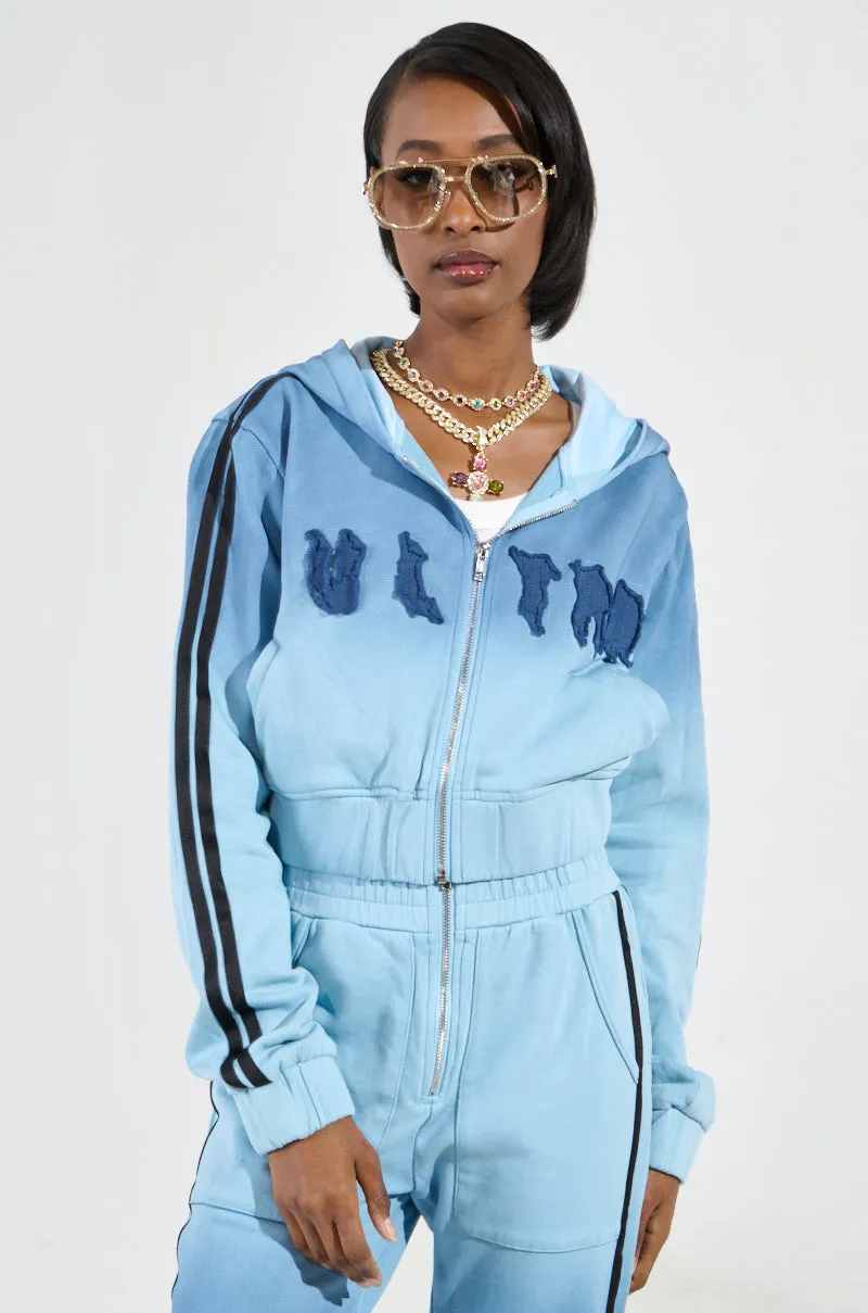 DON'T TALK TO ME I'M RUNNING ERRANDS ZIP UP SWEATSHIRT graffiti print Machine washable