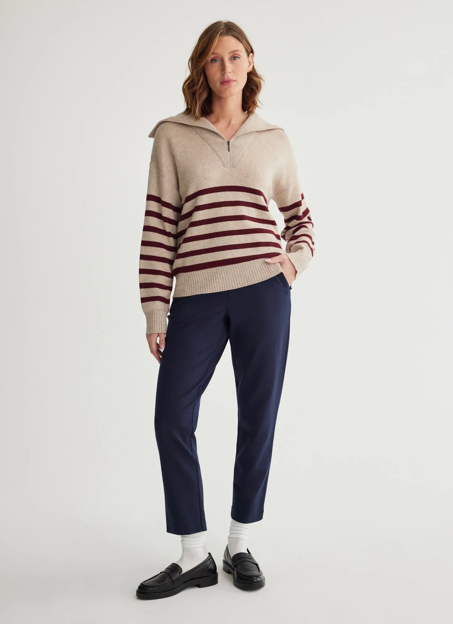 Elegant Tunic Chandail 1/2 zip ZINA