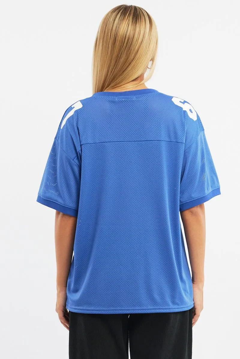 Layered Shirt Peace Flow Blue Sport Tee V-neck
