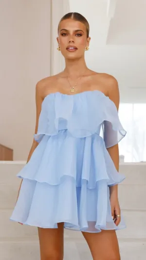 Youthful Chic Monet Mini Dress - Blue