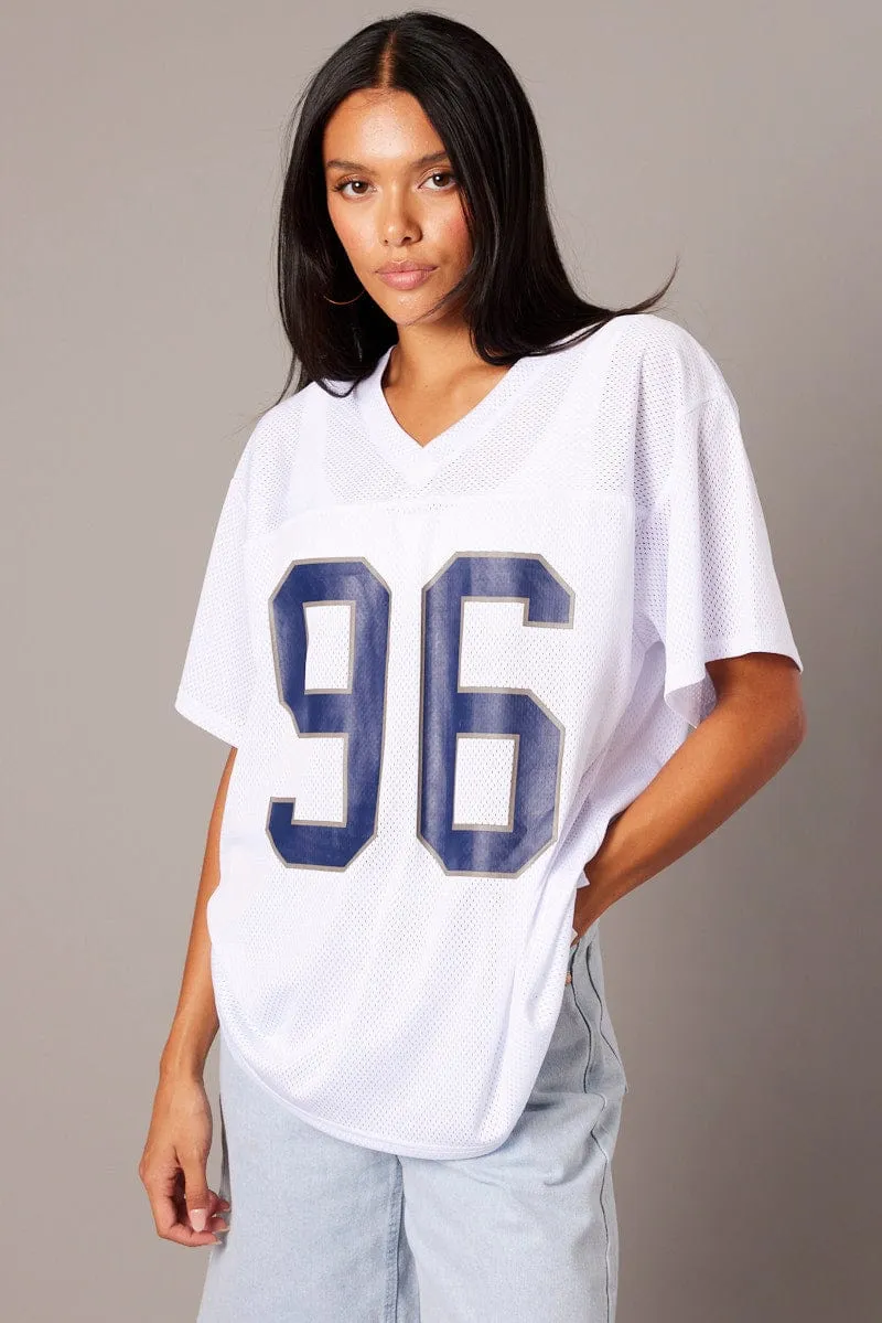 White Sports Tee Short Sleeve Yoga class