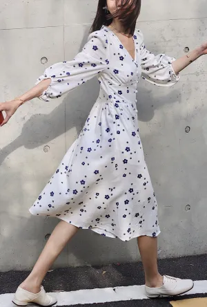 Thin Core Durable Reinforcements Emilee Dress - Ivory Print