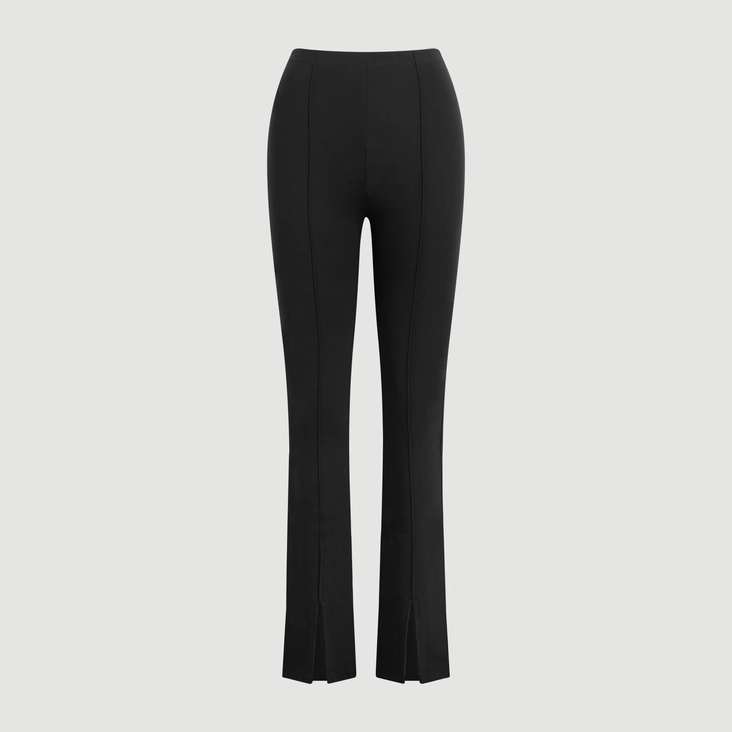 Casual Style Cass Front-Split Ponte Stretch Pant (Petite)