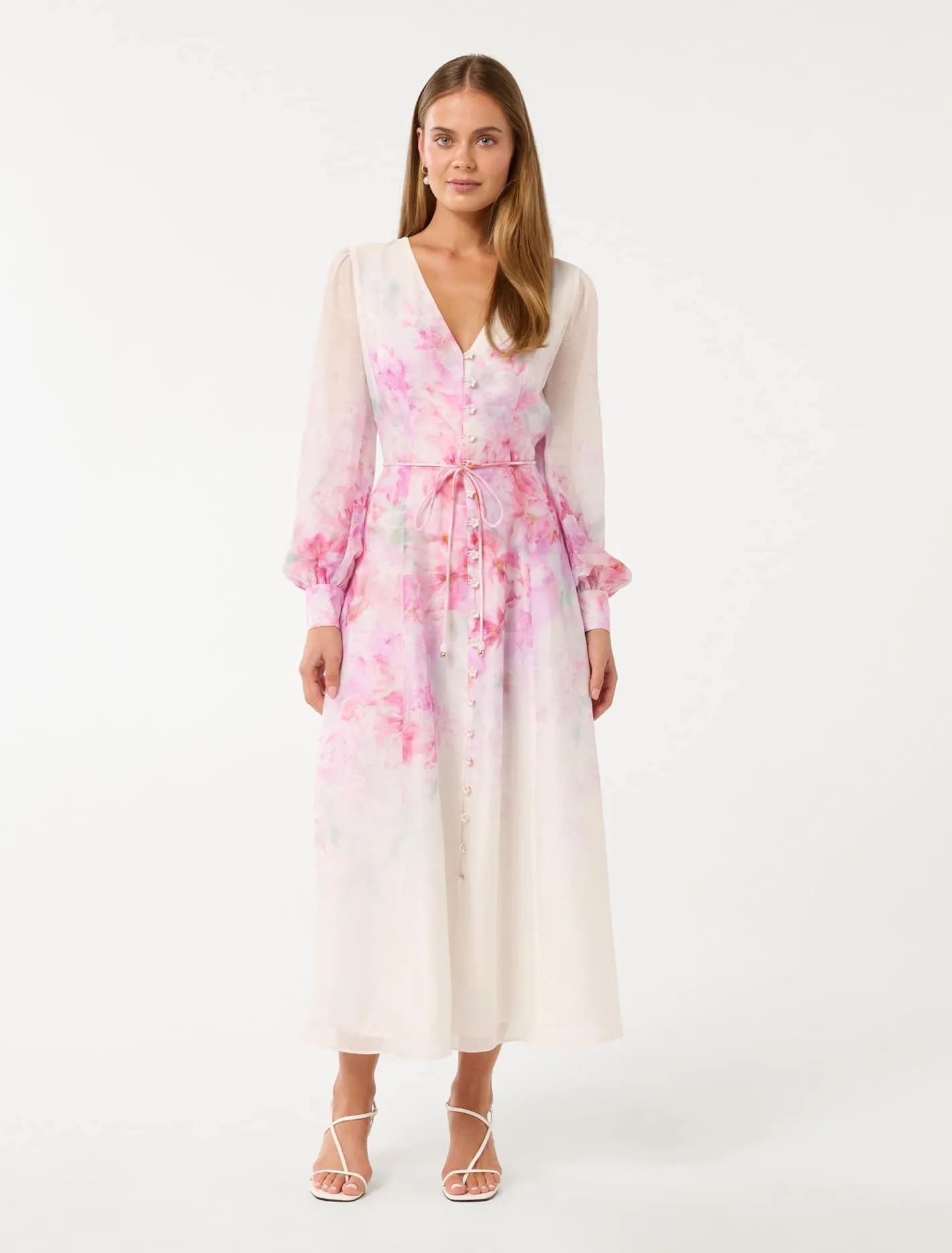 Kahlani Printed Midi Dress Effortless Comfort