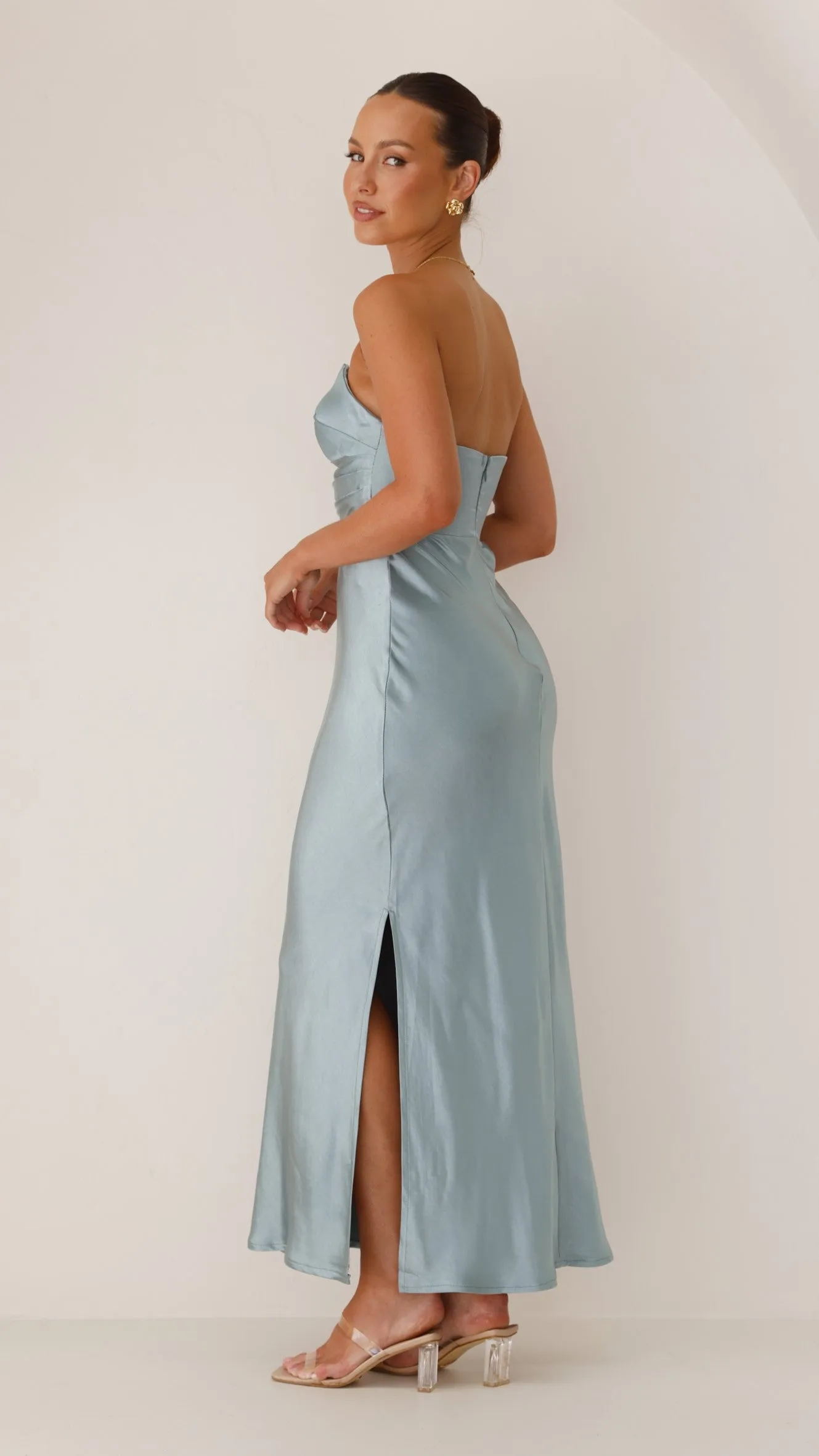 Velvet Glow Valerie Maxi Dress - Blue