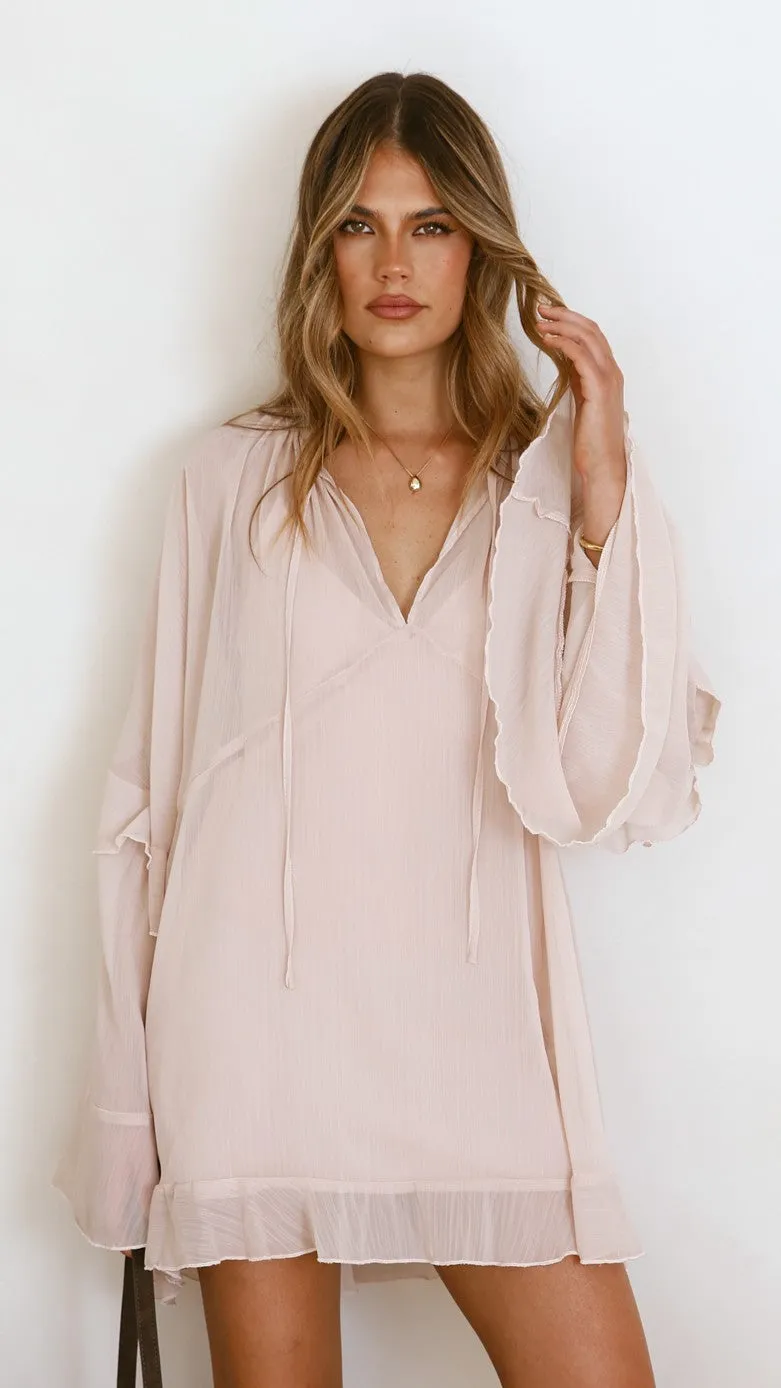 Leera Mini Dress - Nude Edge Beat Weekend Look