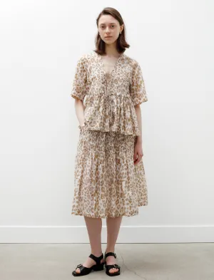 Quilted Skirt Leopard Beige Soft Mood