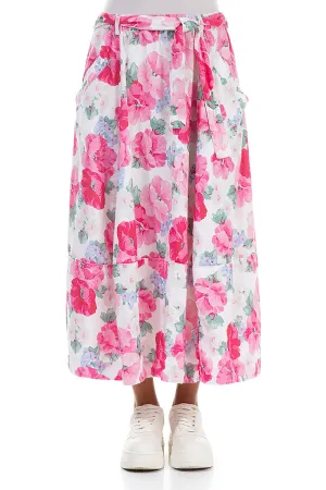 music concert Simple Comfort Balloon Peony Blossom Linen Skirt