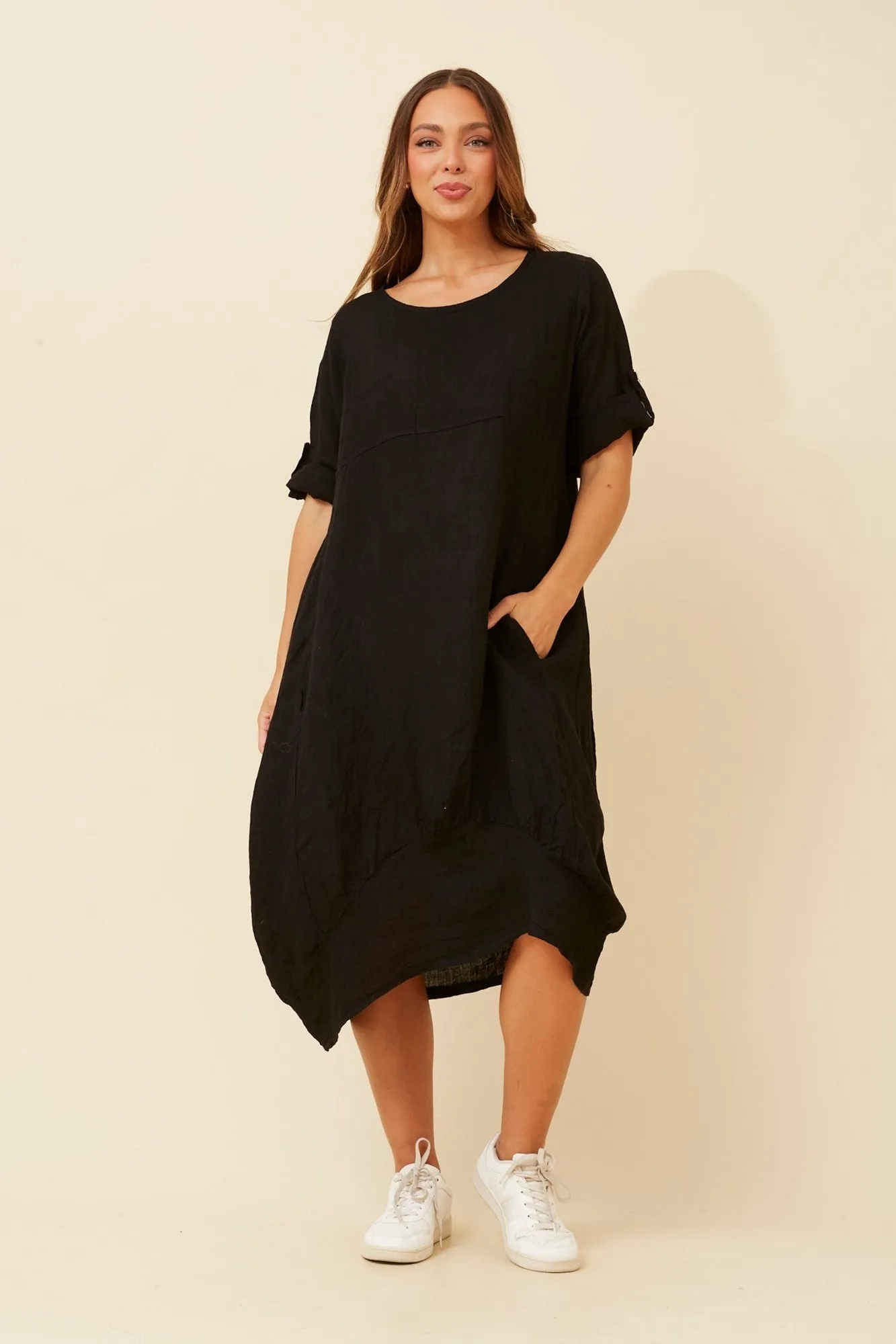 Perfectly Fitted Stylish dress for gatherings VALLA LINEN DRESS