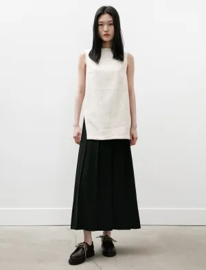 Fuse Asymmetric Pleated Skirt Black Recycled Material