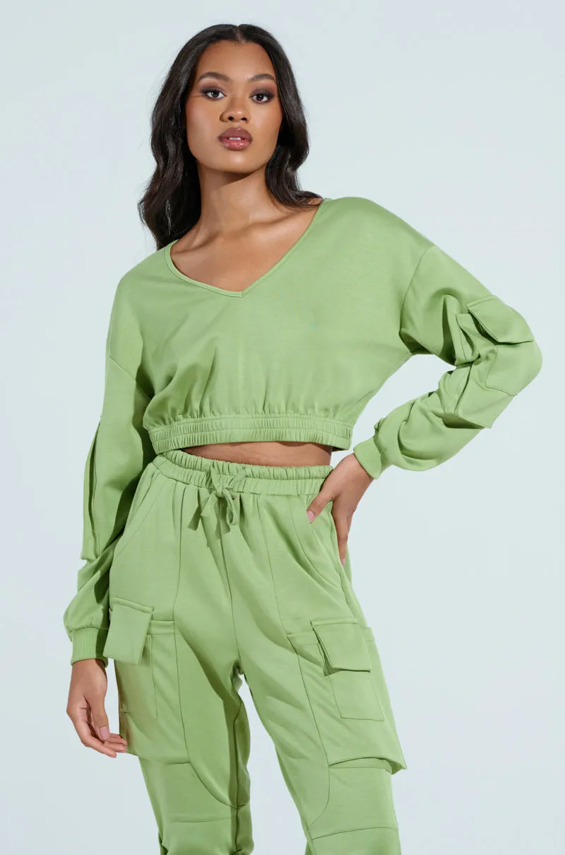 Embroidered Detail ADDICTED TO YOU SWEATSHIRT