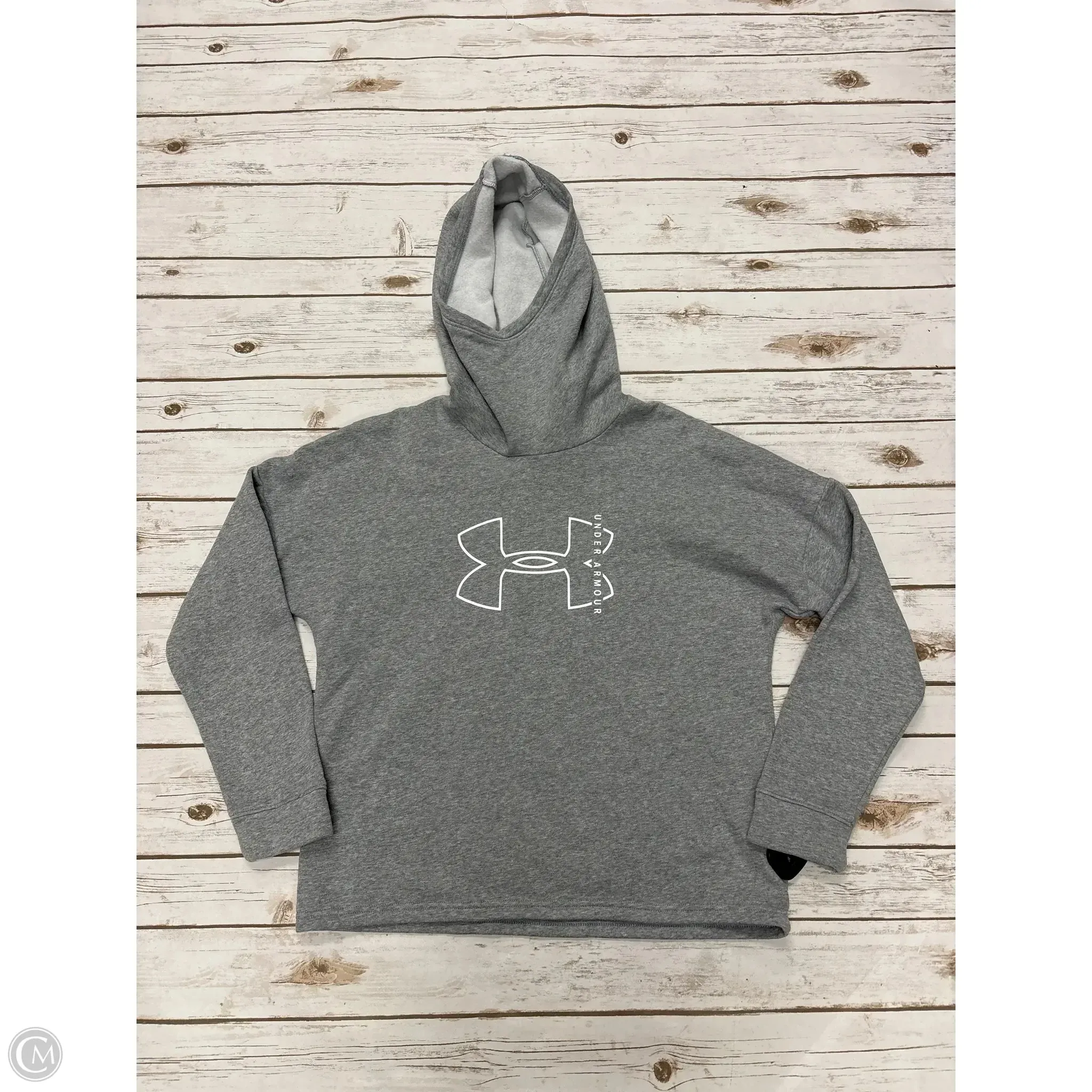 Athletic Sweatshirt Hoodie By Under Armour In Grey, Size: M DoubleStitchReinforcement Effortless Design