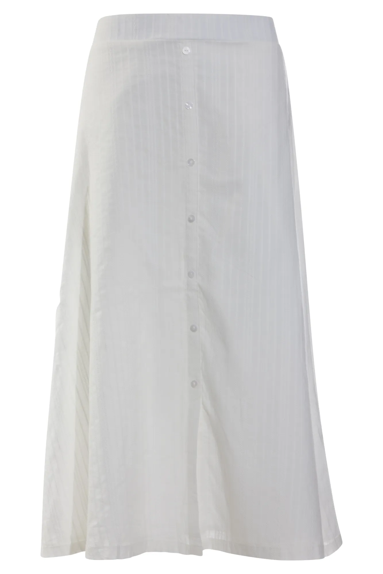 Street Ready 100% Cotton Stripe embossed Skirt | WHITE | 6125AR