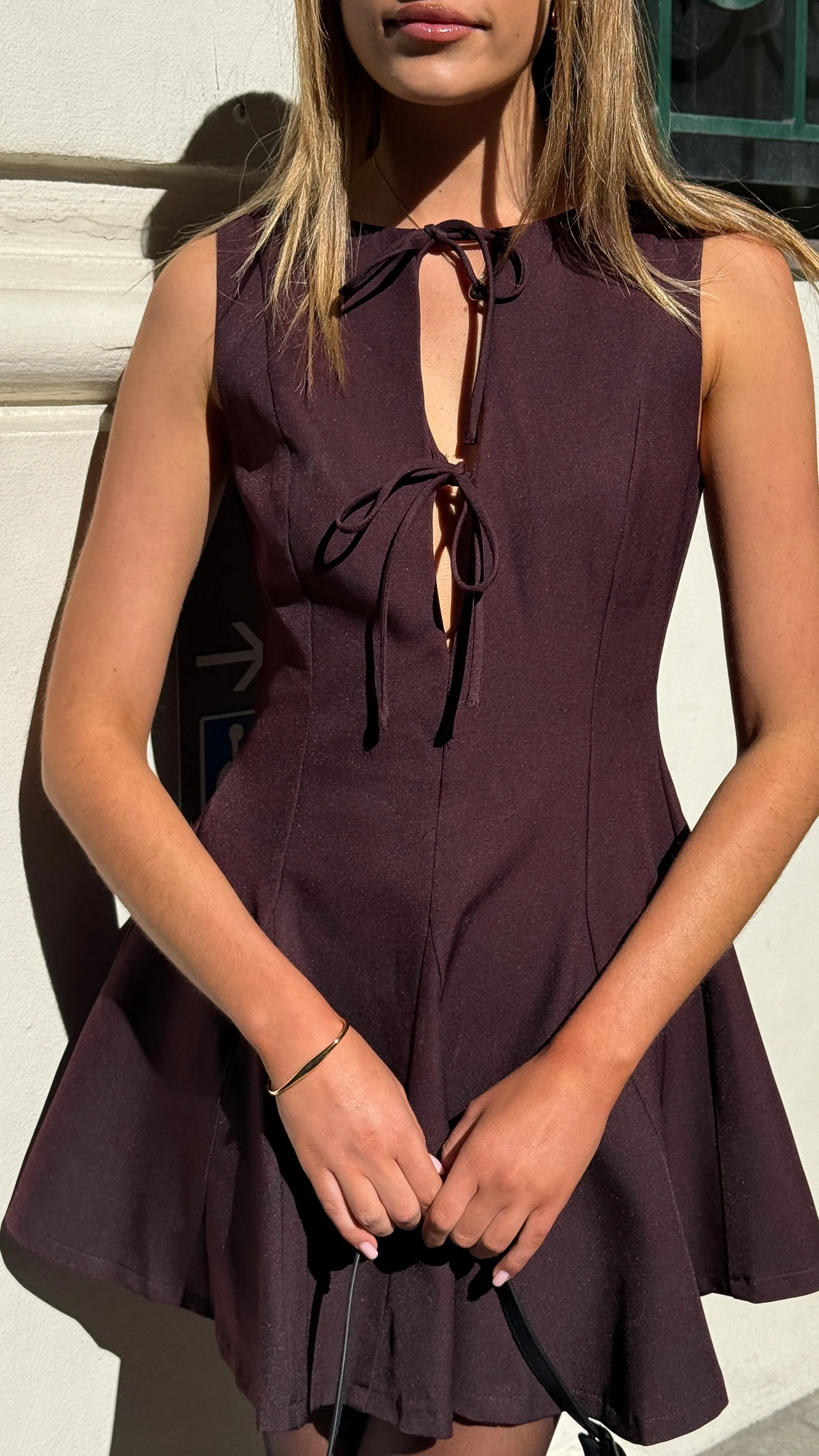 Sweeny Mini Dress - Plum Hot Warm