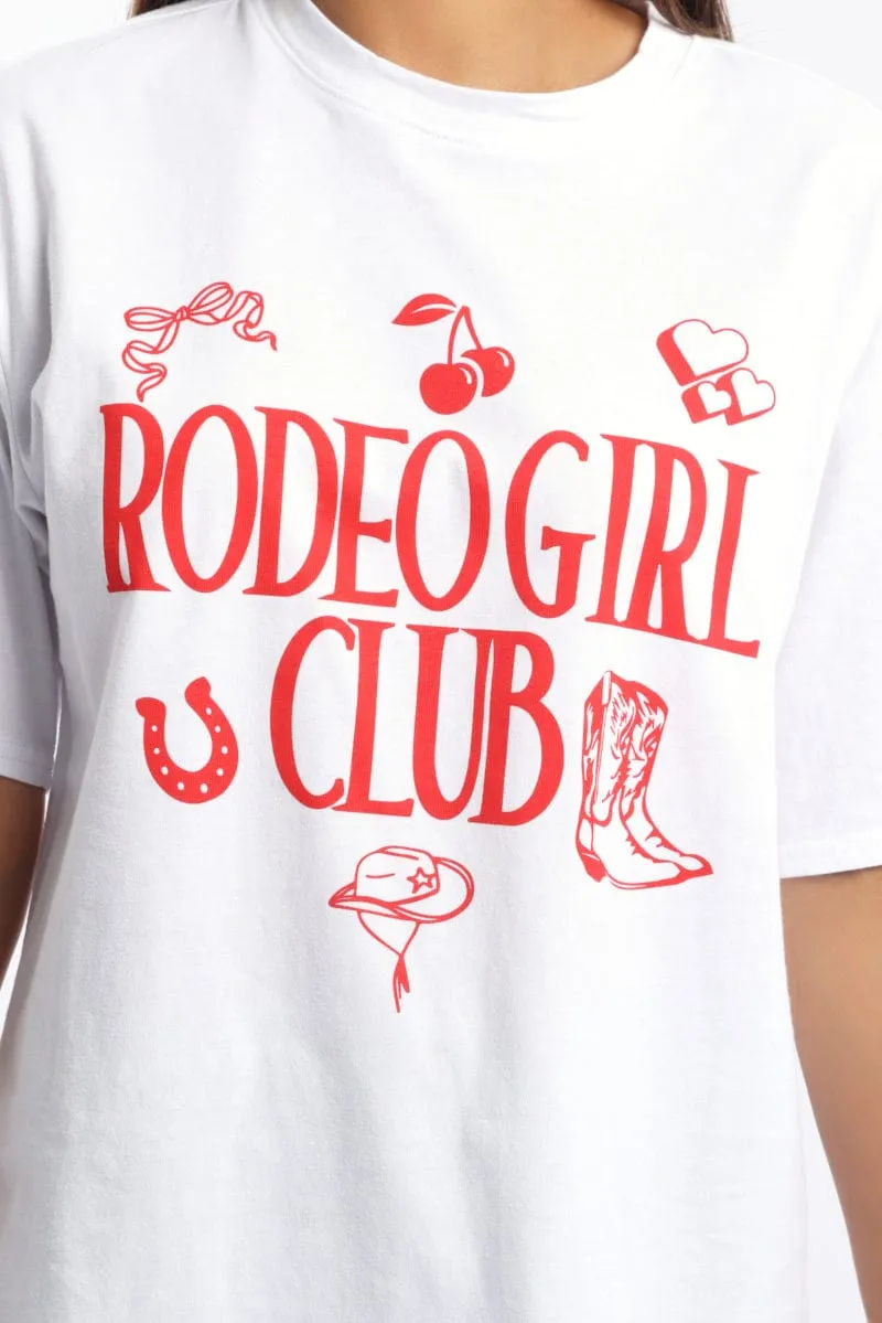 White Graphic Tee Short Sleeve Classic Smart