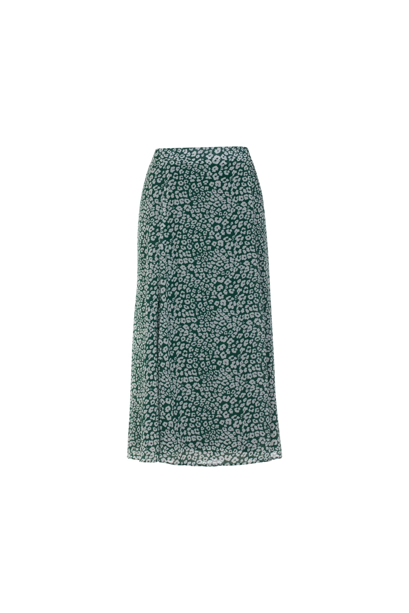 Art Gallery Visit Printed Chiffon Skirt | Green White Spot | 7127AR
