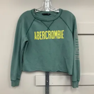 Work Ready Holiday Glow Sweatshirt Crewneck By Abercrombie And Fitch In Green, Size:Xs