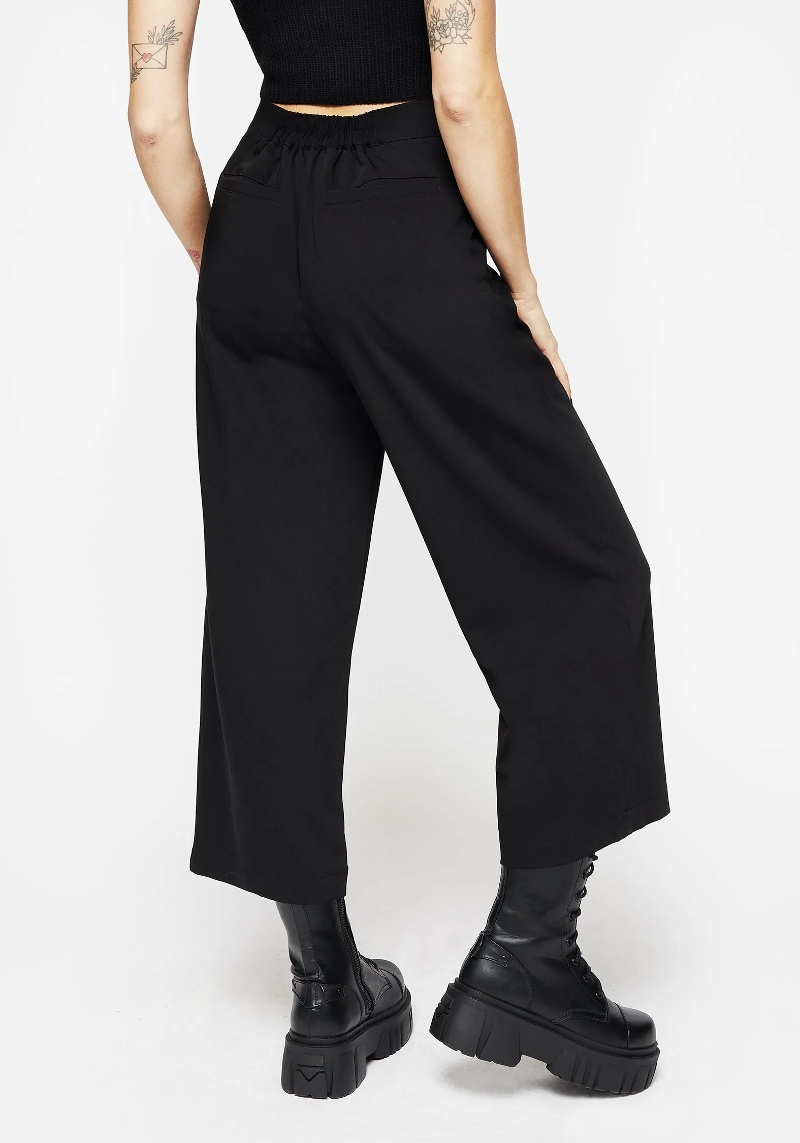 Eustacia Wide Leg Culotte Trousers NonIrritatingStitching