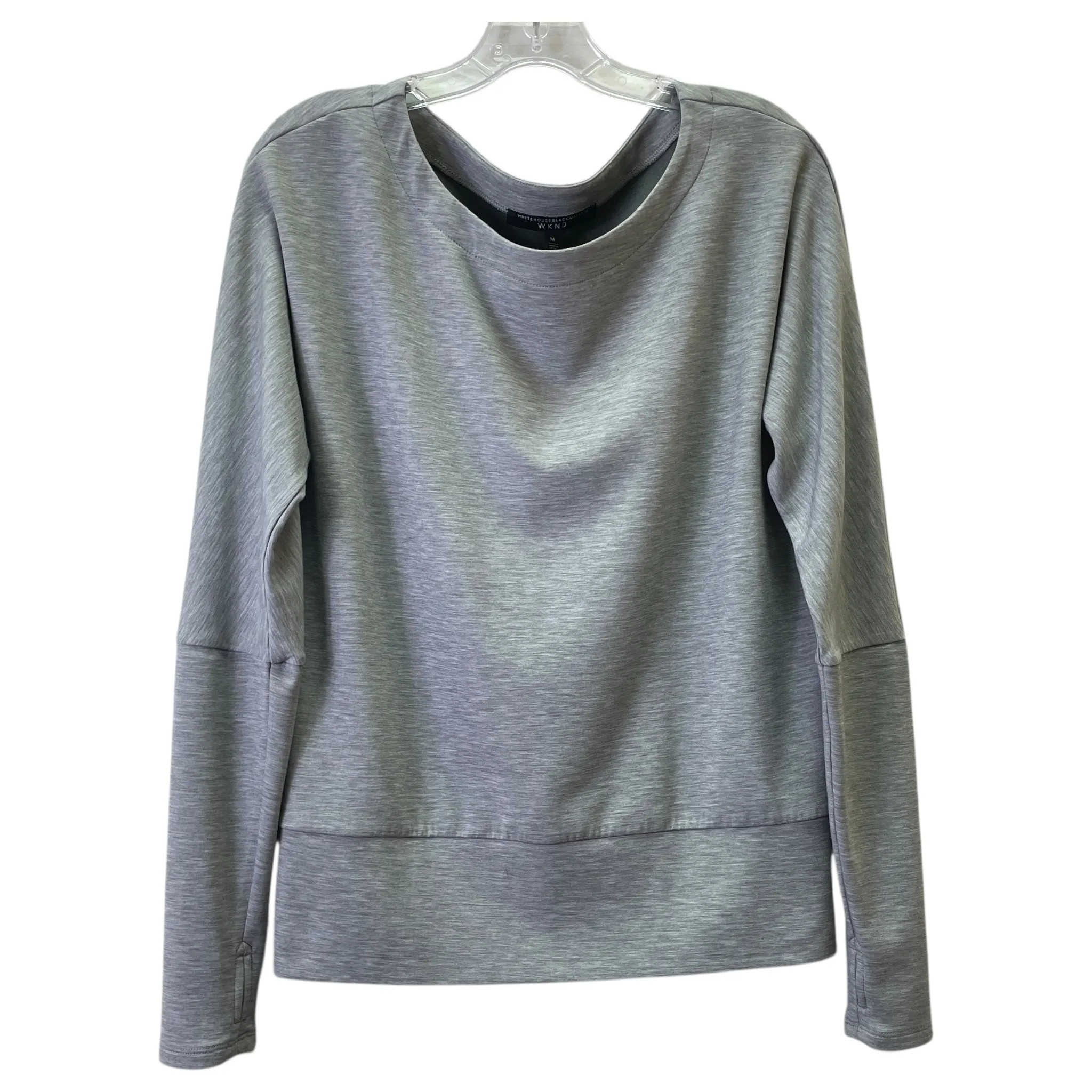 Sweatshirt Crewneck By White House Black Market In Grey, Size:M Gloss Fit