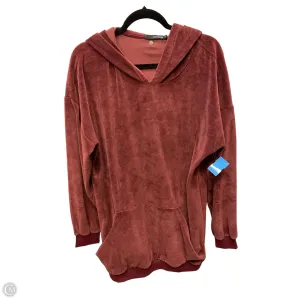 MultiPocket Design Stretch Ease Sweatshirt Hoodie By SUPERMOM In Maroon, Size: M