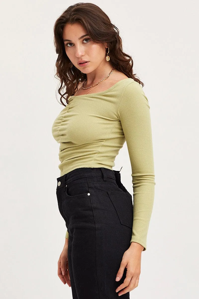 Crown Fit Green T Shirt Long Sleeve