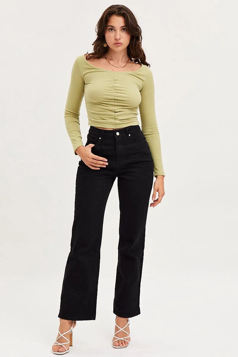 Green T Shirt Long Sleeve AbrasionResistant