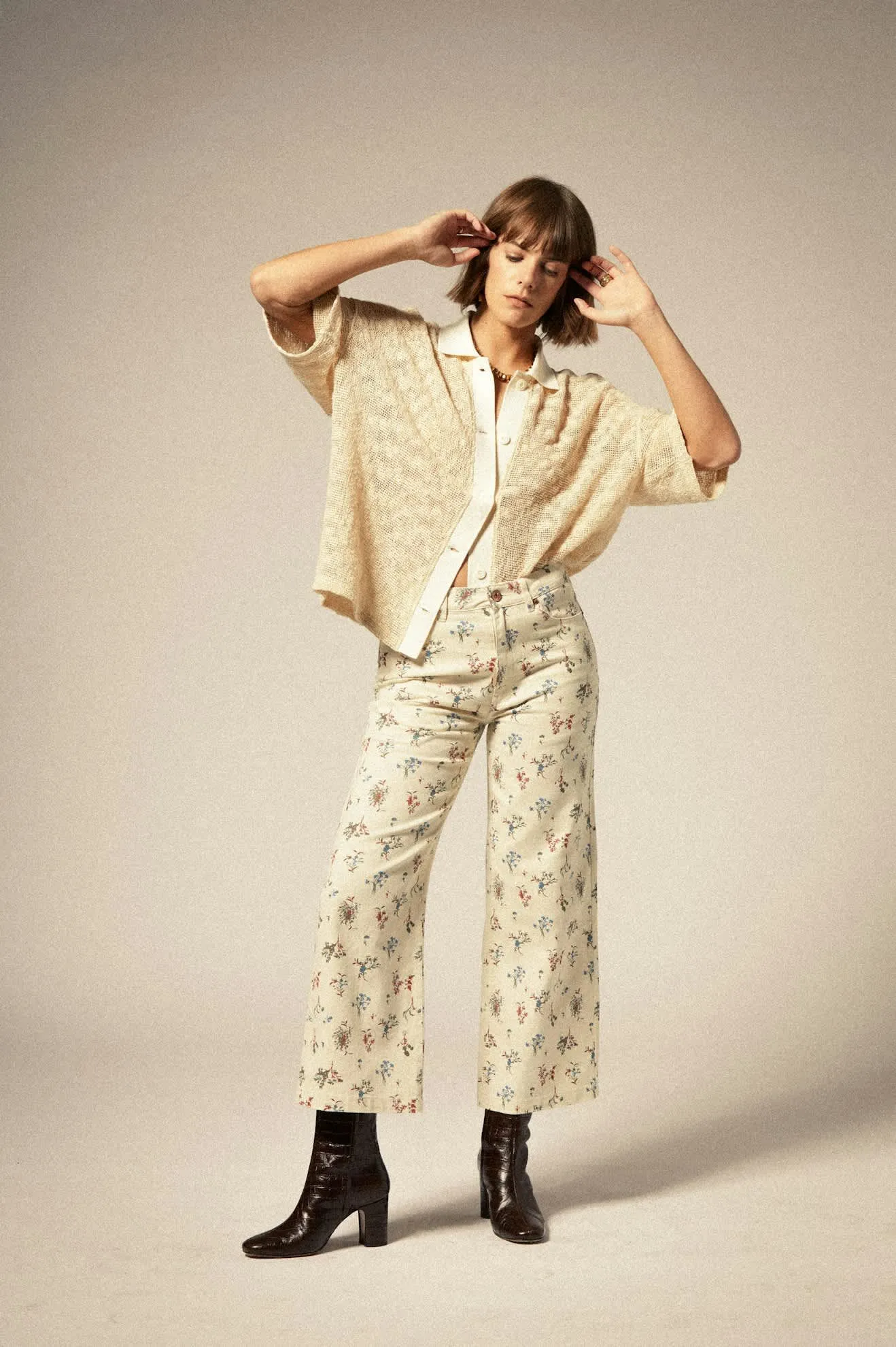 Seamless construction Margo Cropped 5-Pocket Pant - Whitecap