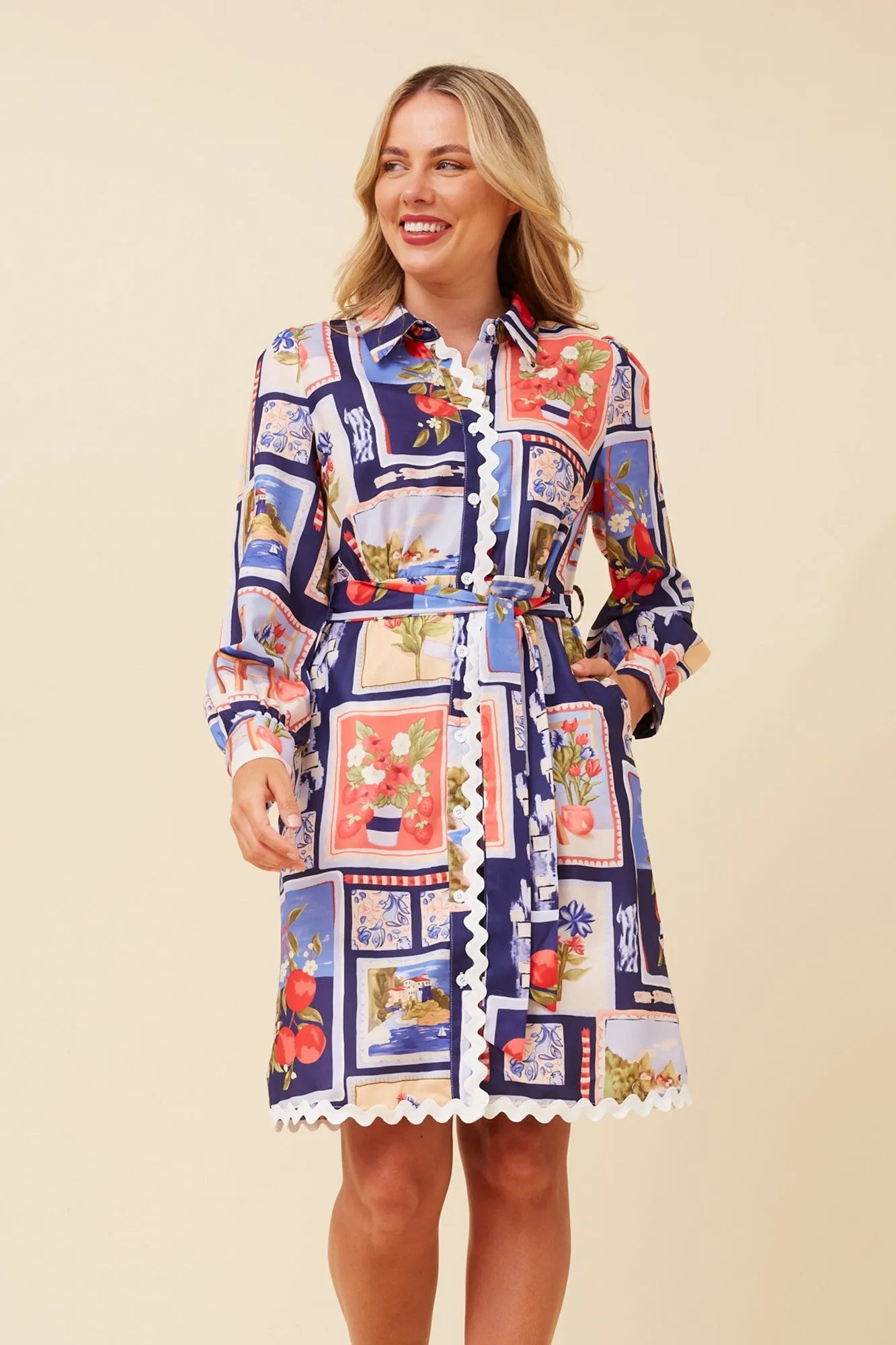 Velvet Soul RIONA PATCHWORK PRINT DRESS