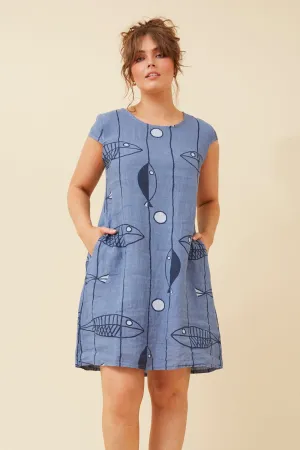 UVProtection MinimalistStyle RIMINI LINEN SHIFT DRESS