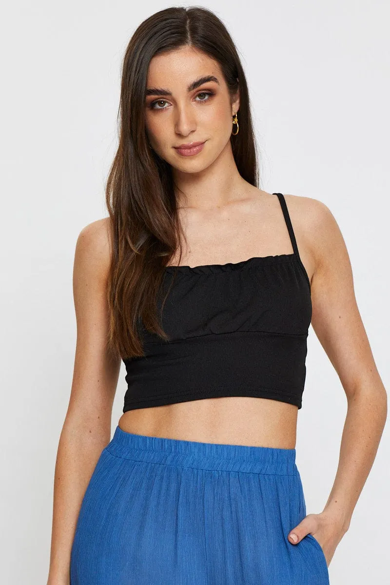 Glow Up Desert Heat Black Crop Top