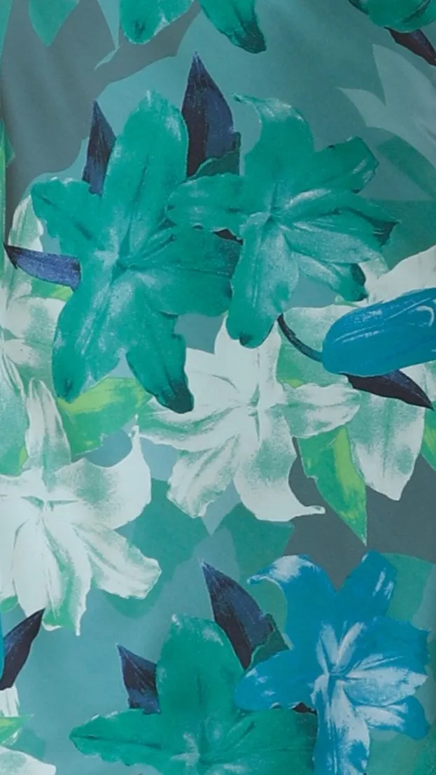 No Ride Up Miya Mini Dress - Green Print