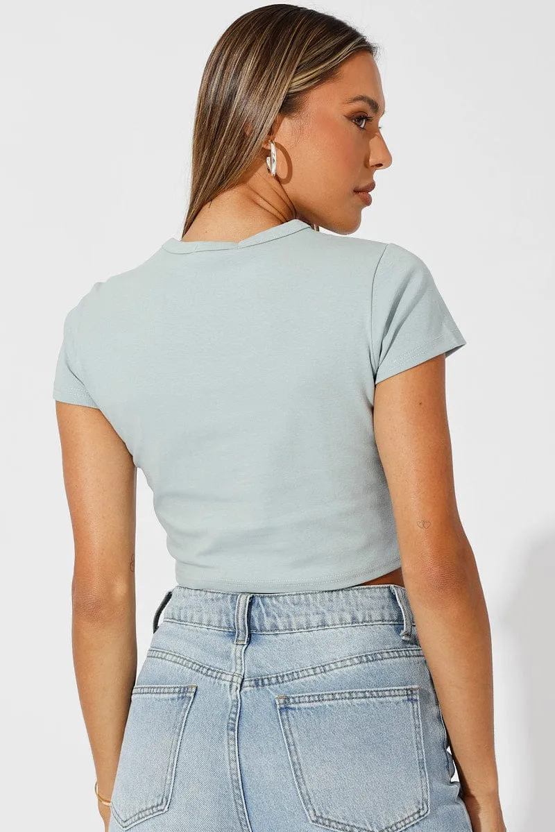 Green Graphic Tee Short Sleeve Simple yet stylish