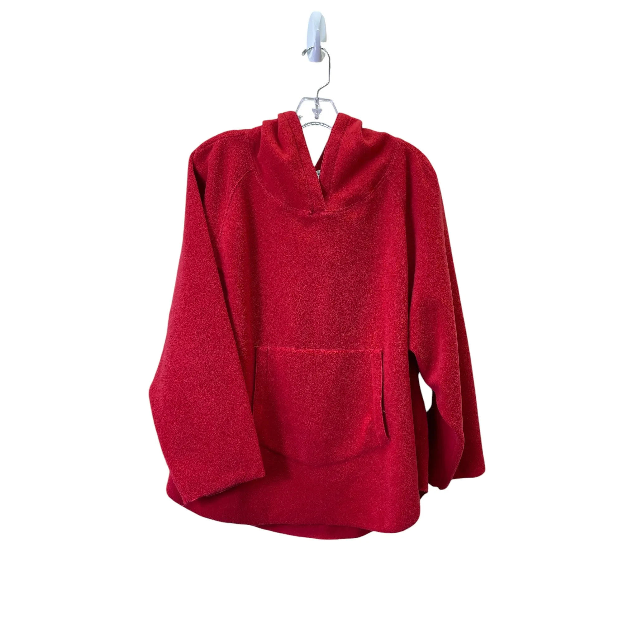 AntiPilling Surface Athletic Sweatshirt Hoodie By Coldwater Creek In Red, Size:M